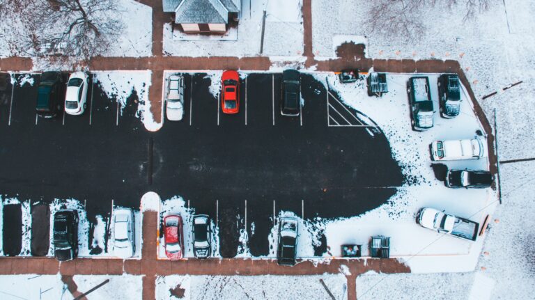 snow parking lots